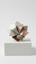Sculptural Folded Metal Brooch