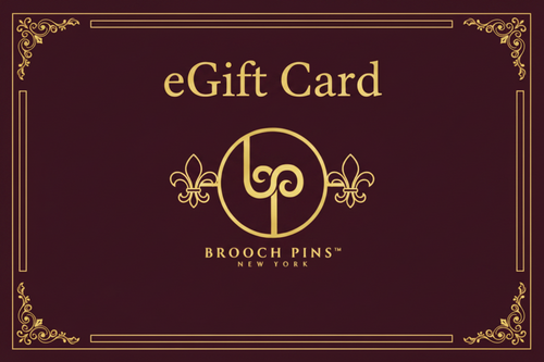 eGift card for Brooch Pins New York with decorative design on a white background